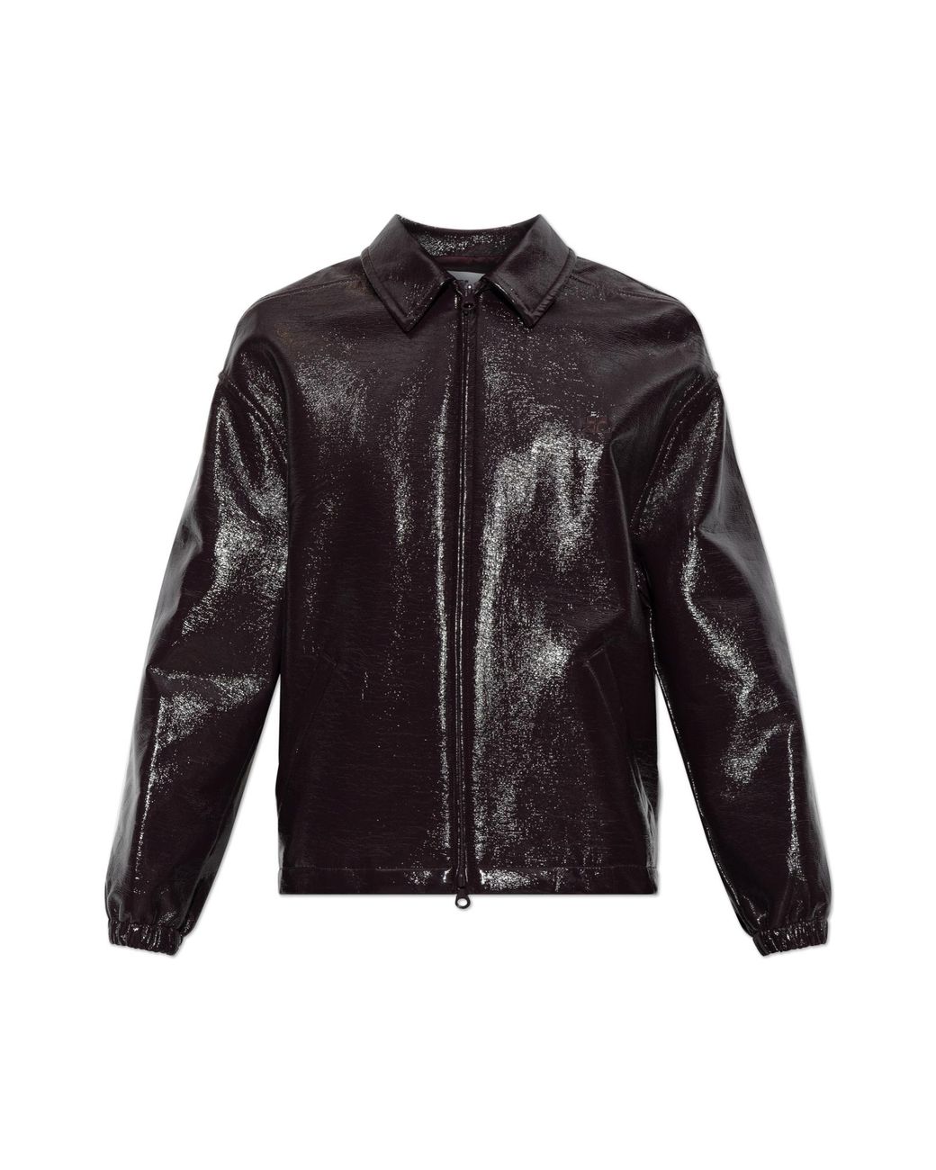 Courreges Black Jacket With Embroidered Logo