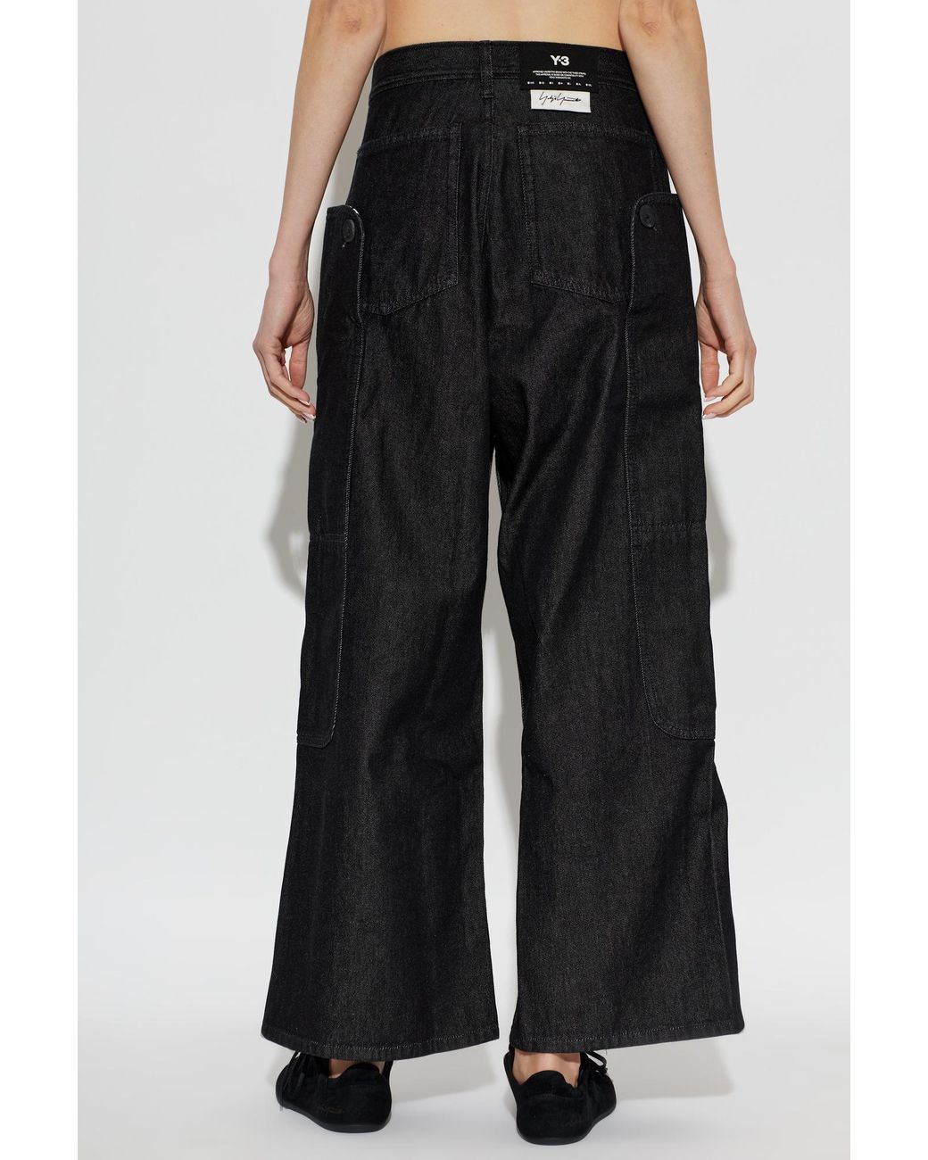 Y-3 Black Straight-Leg Jeans