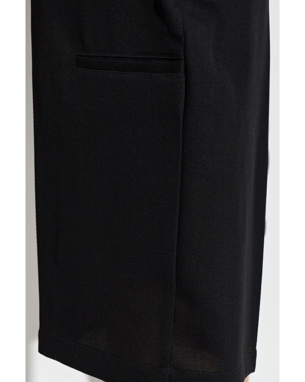 Rick Owens Black Wool Shorts
