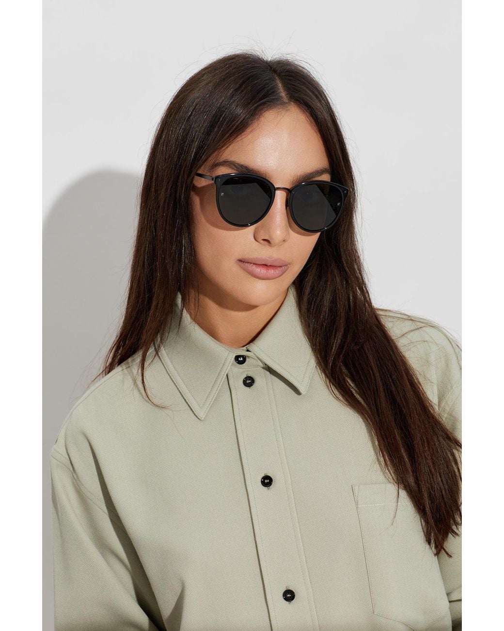 Linda Farrow Black "Calthorpe" Sunglasses