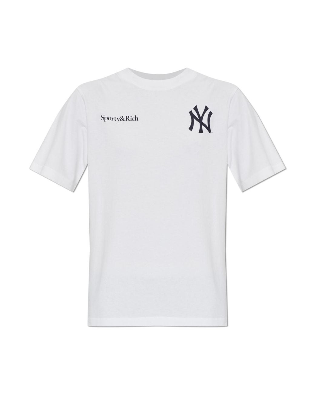 Sporty & Rich White T-Shirt From The '47 & The New York Yankees' Collection