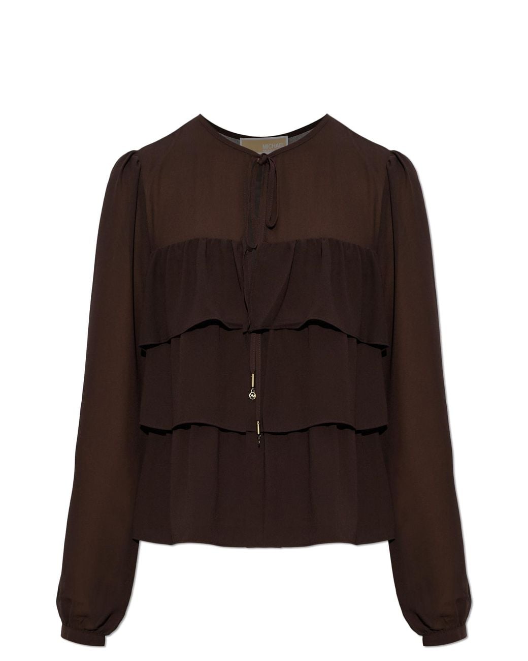 MICHAEL Michael Kors Brown Blouse With Ruffles