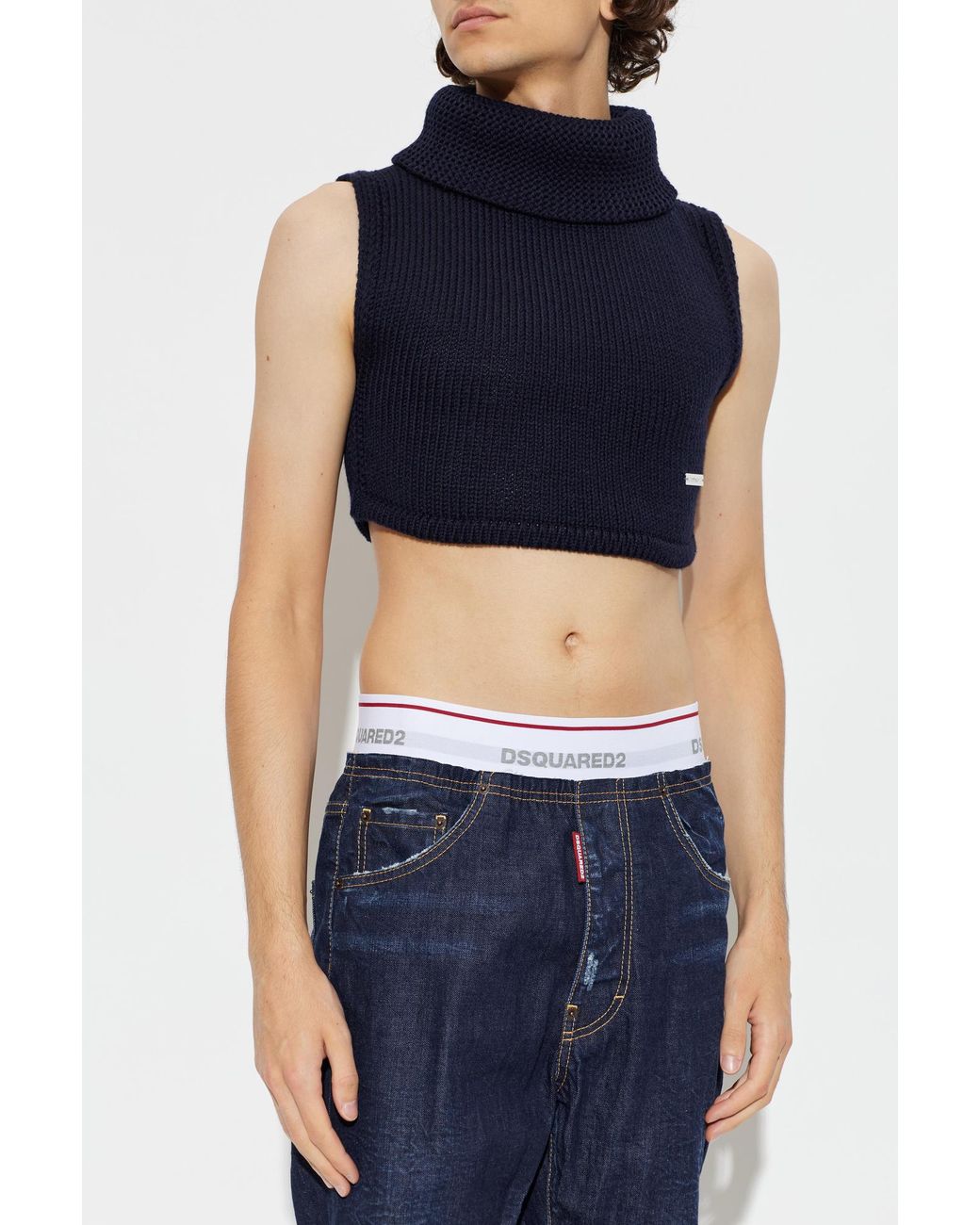 DSquared² Blue Denim Jacket With Hood for men
