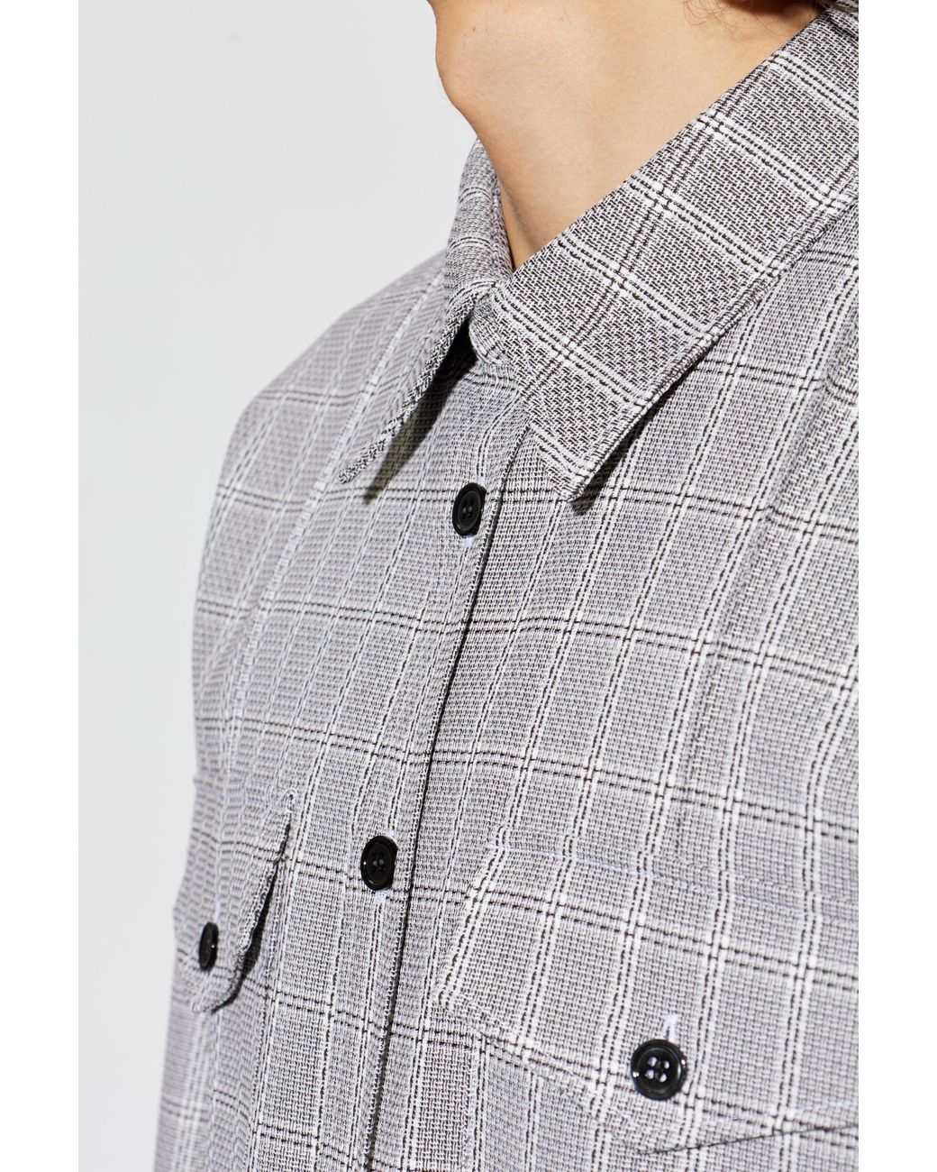 Marni Gray Checked Pattern Shirt for men