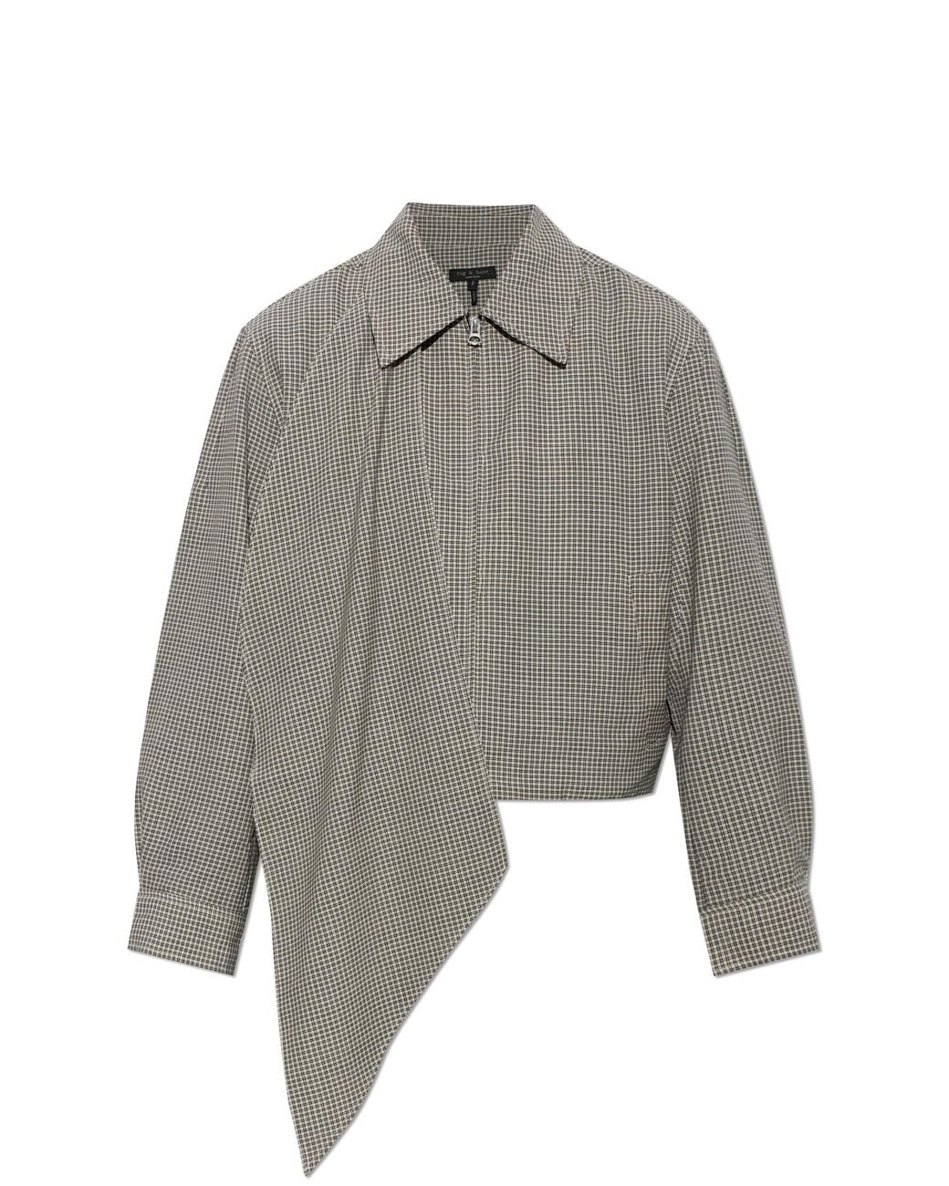 Rag & Bone Gray Wool Jacket With Scarf