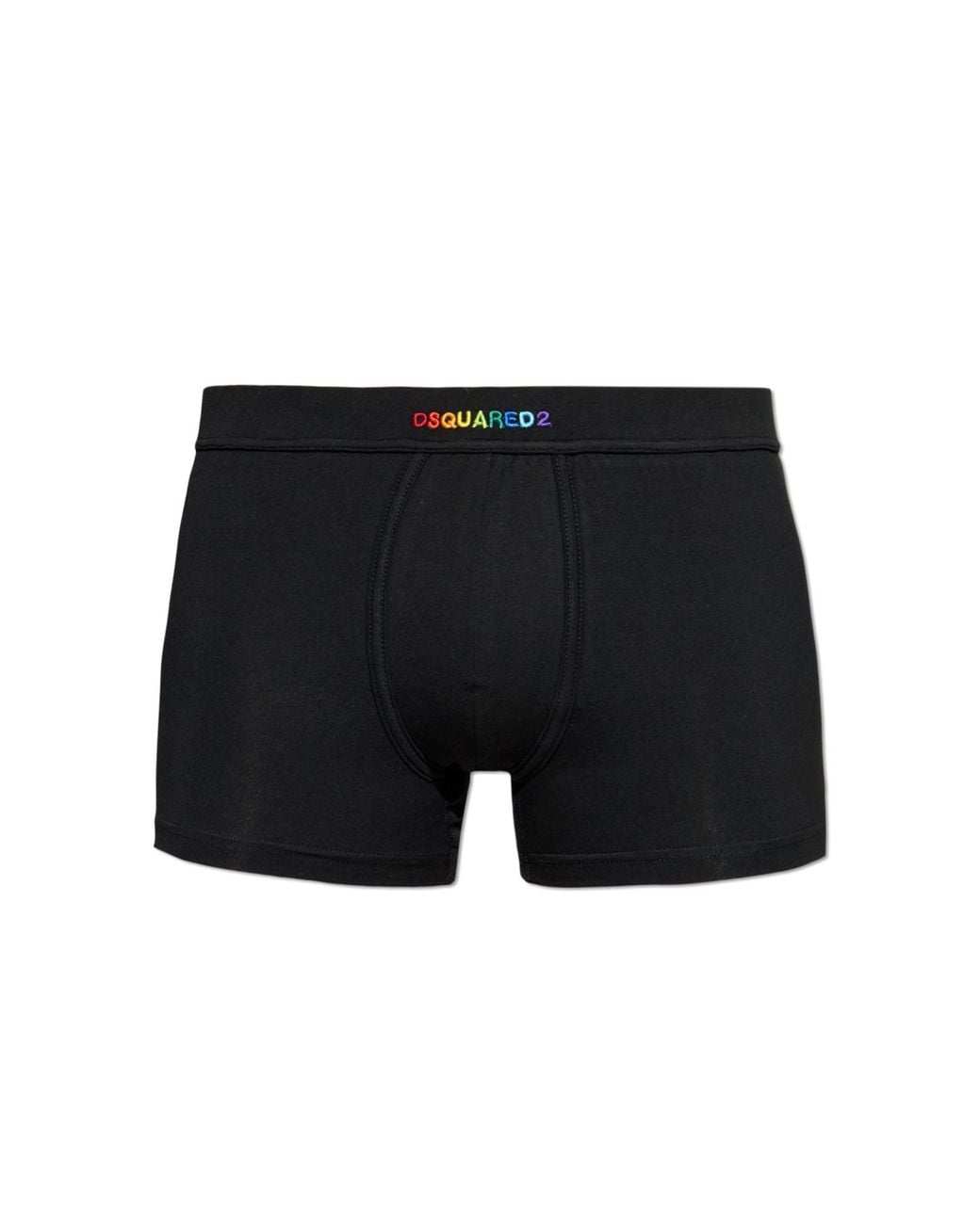 DSquared² Black Cotton Boxers With Logo for men