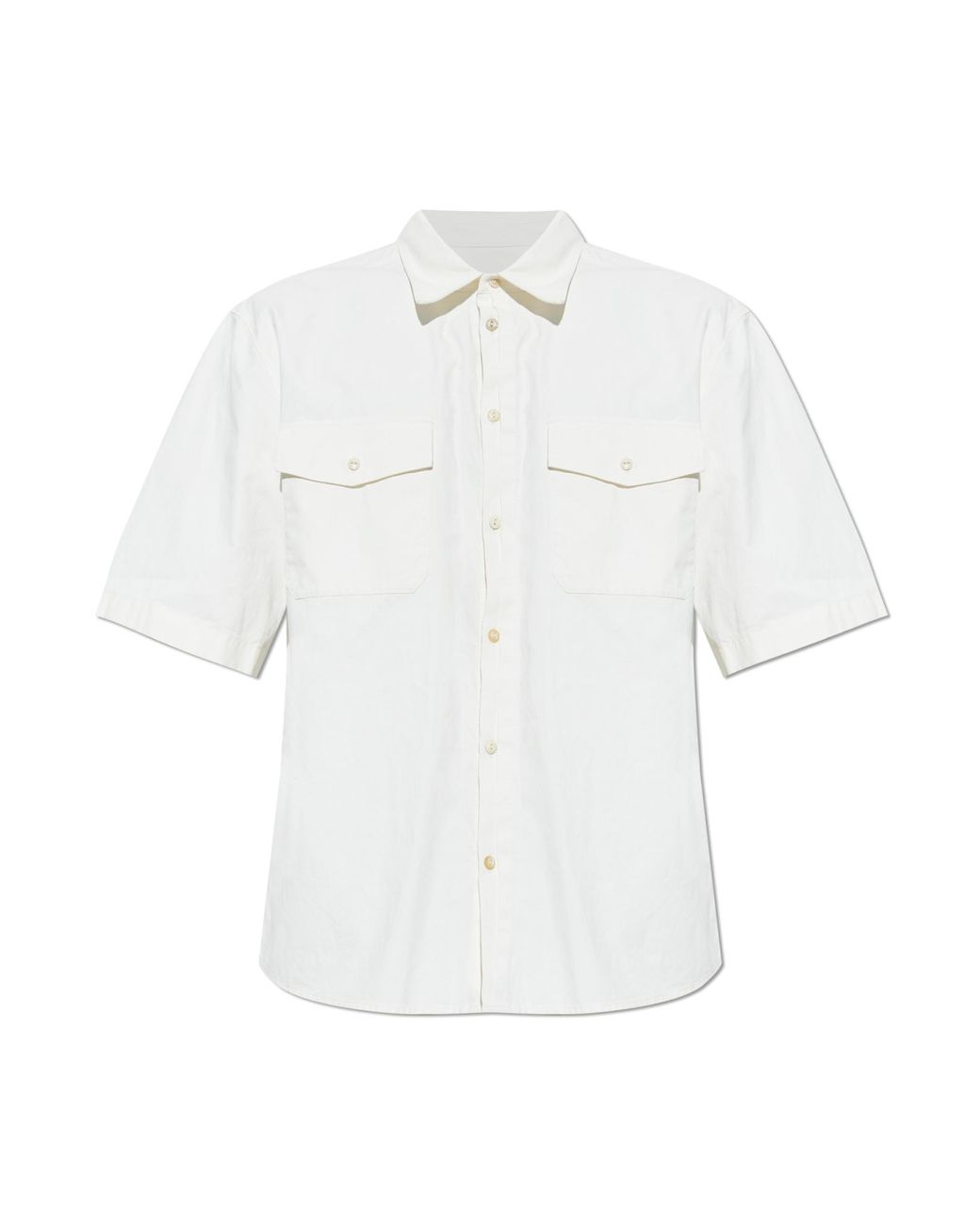 DSquared² White Linen Short-Sleeve Shirt for men