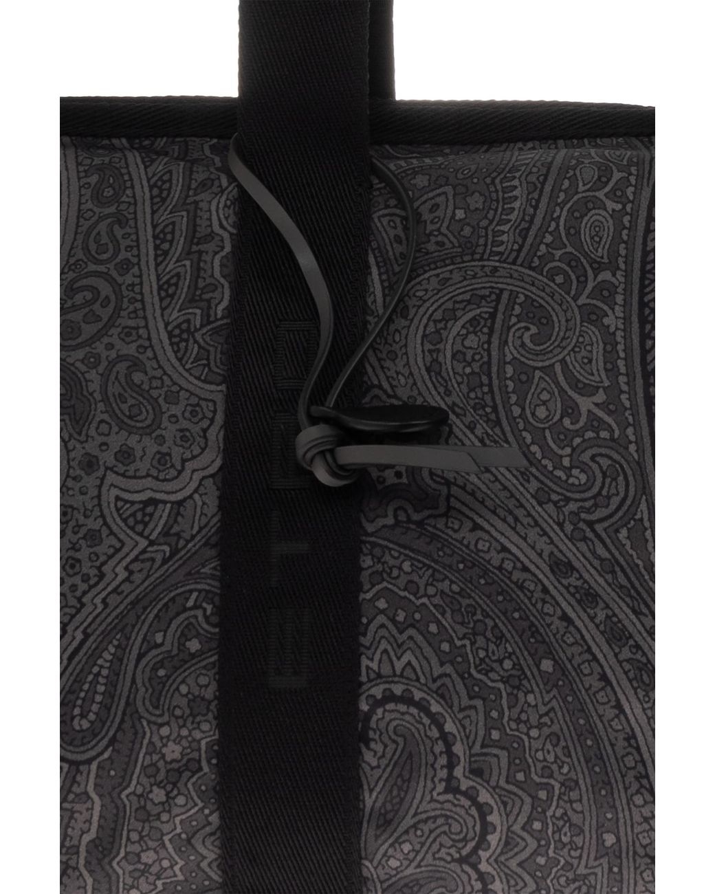 Etro Black Printed Holdall Bag for men