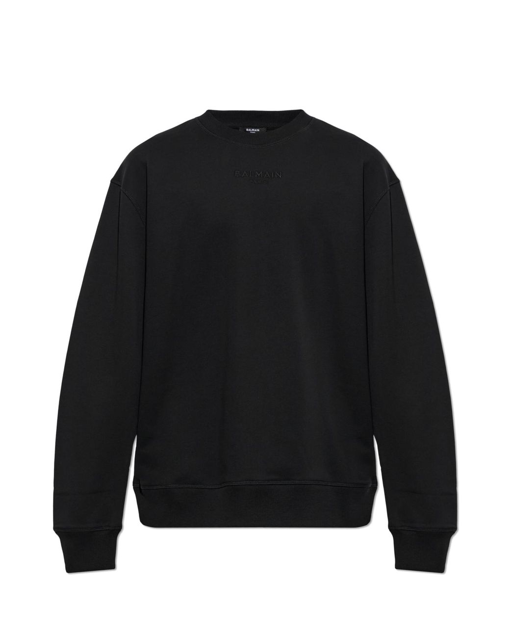 Balmain Black Sweatshirt With Logo for men