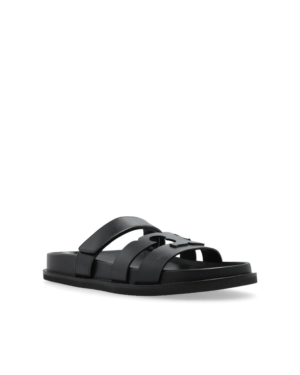Tory Burch Black Leather Slides Ines