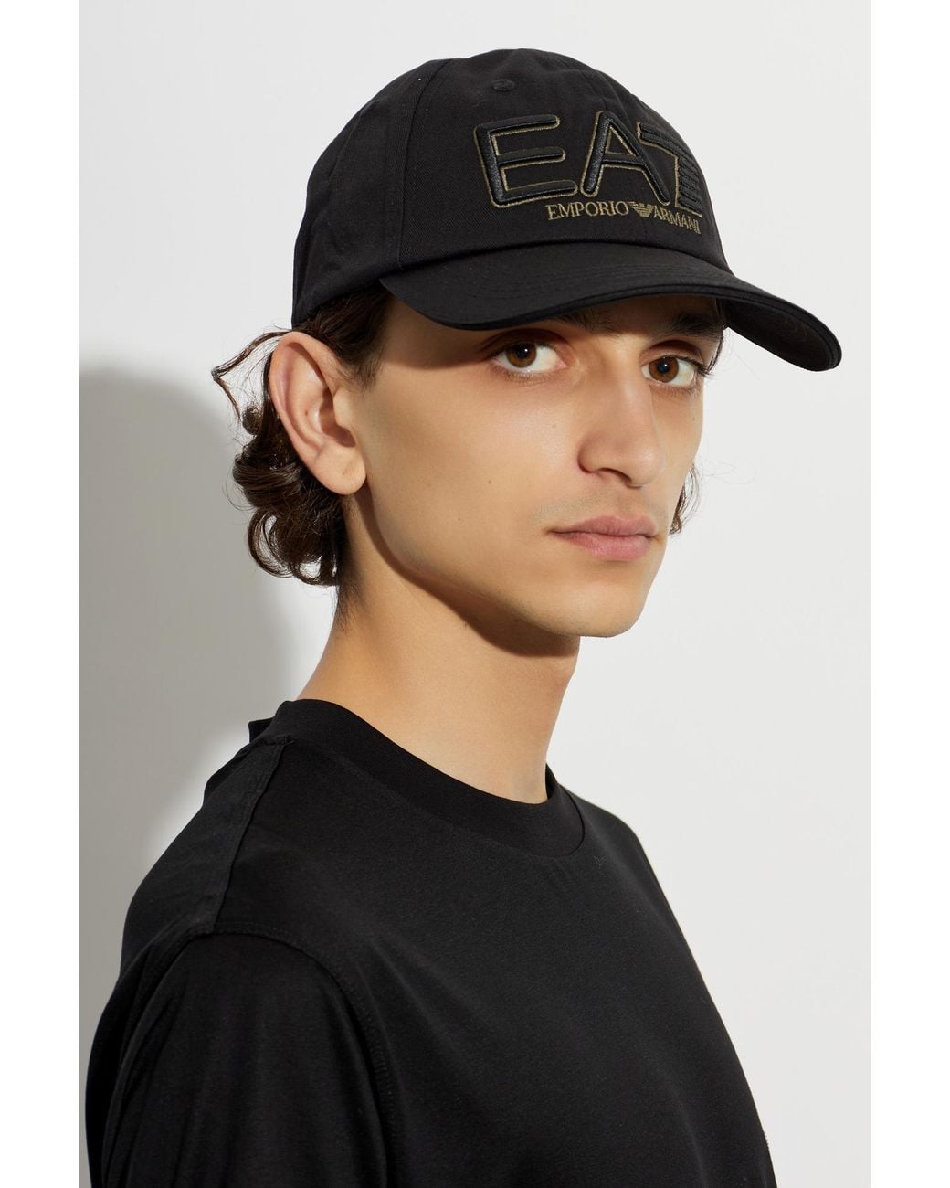 EA7 Black Cap With Logo