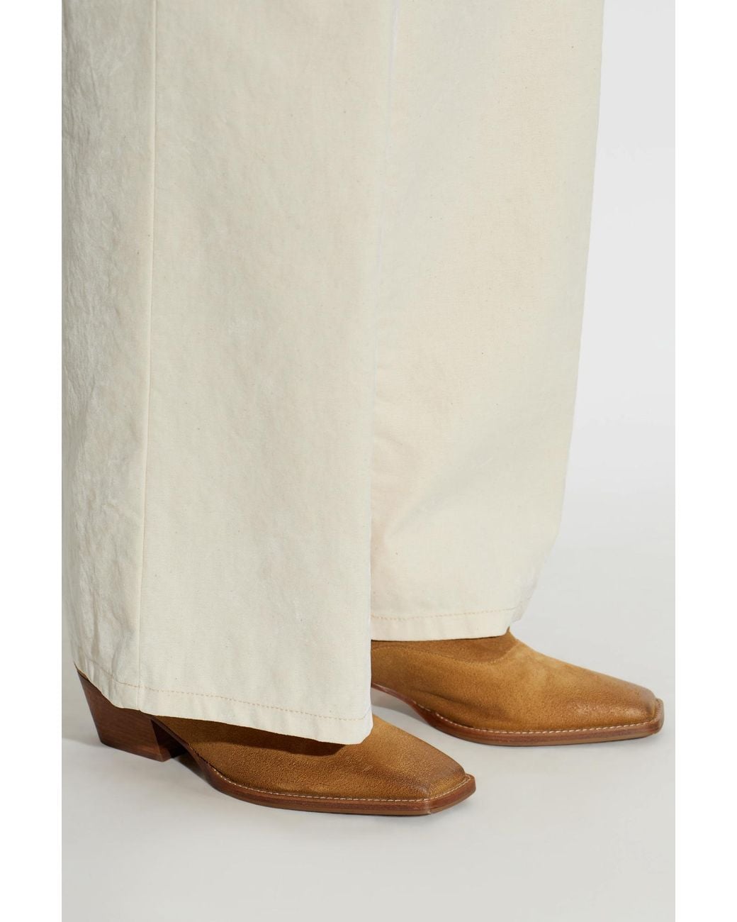 Jil Sander Brown Suede Heeled Shoes 'Becky'