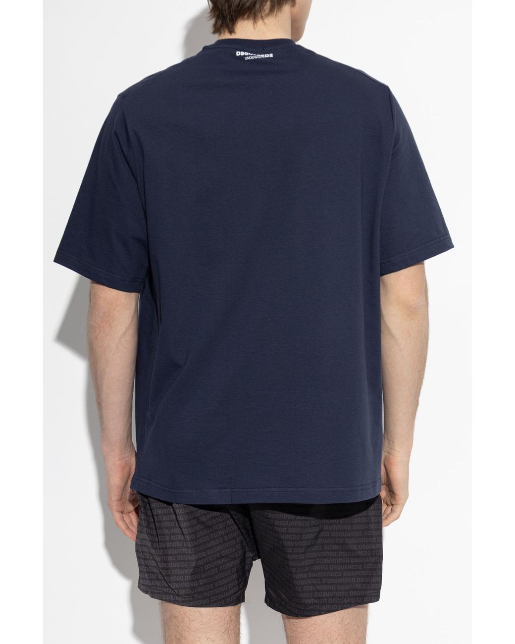 DSquared² Blue Underwear T-Shirt With A Round Neckline for men