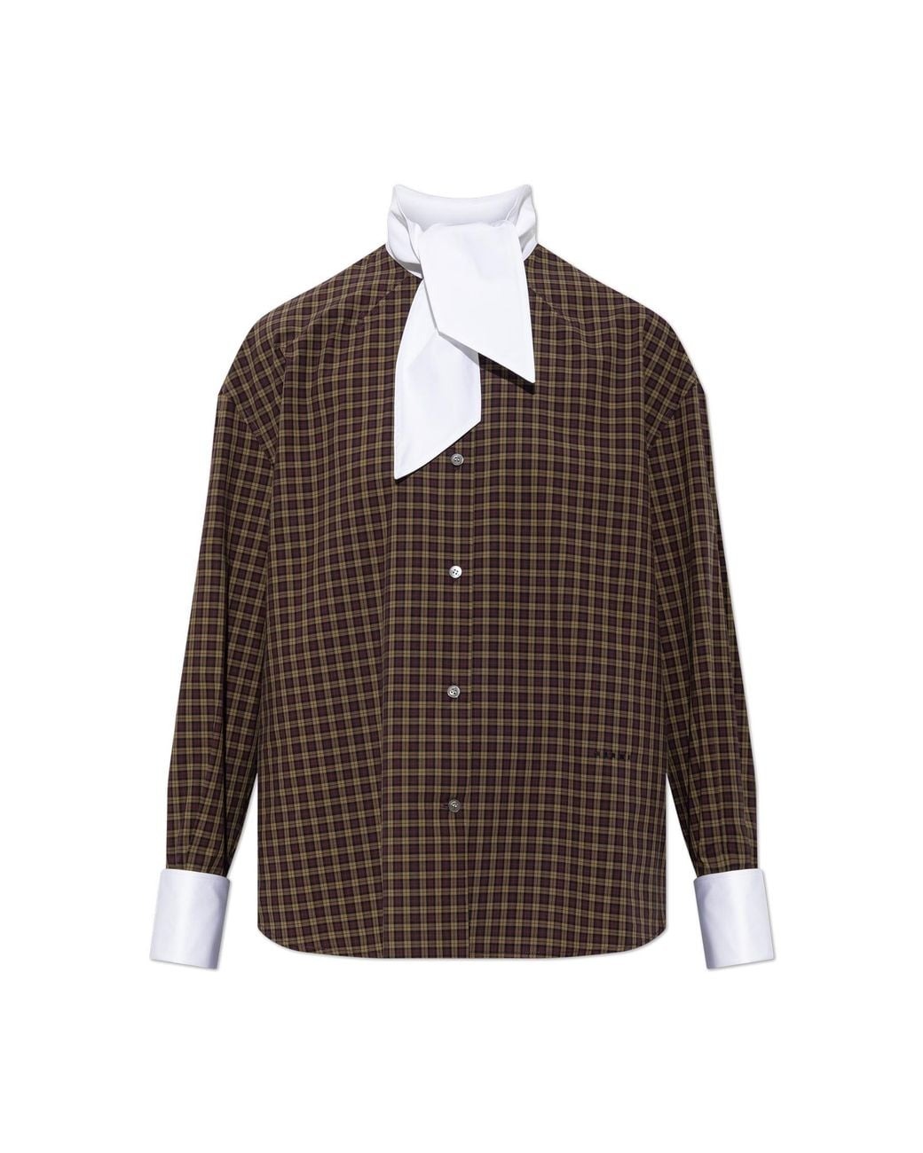 Marni Brown Long Collar Shirt