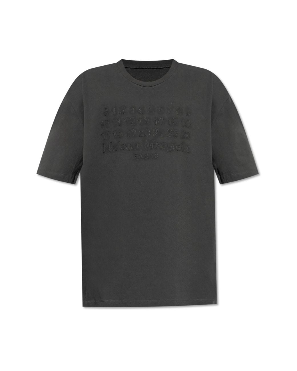 Maison Margiela Black T-Shirt With Logo for men