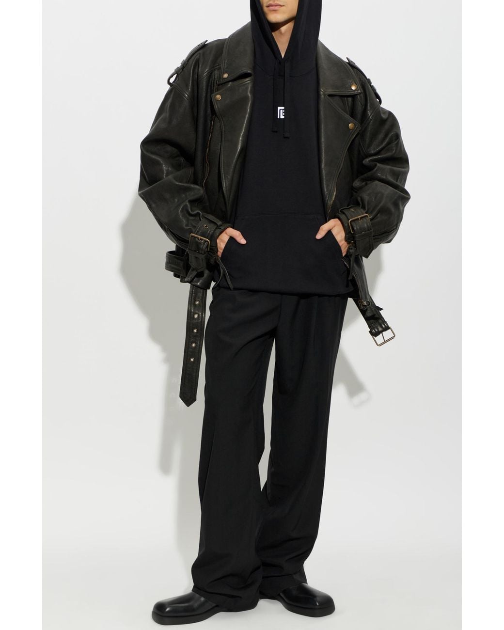 Balmain Black Hoodie for men