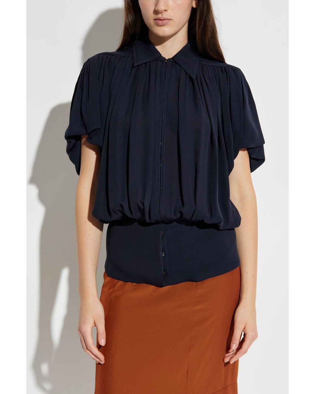 Lanvin Blue Silk Shirt