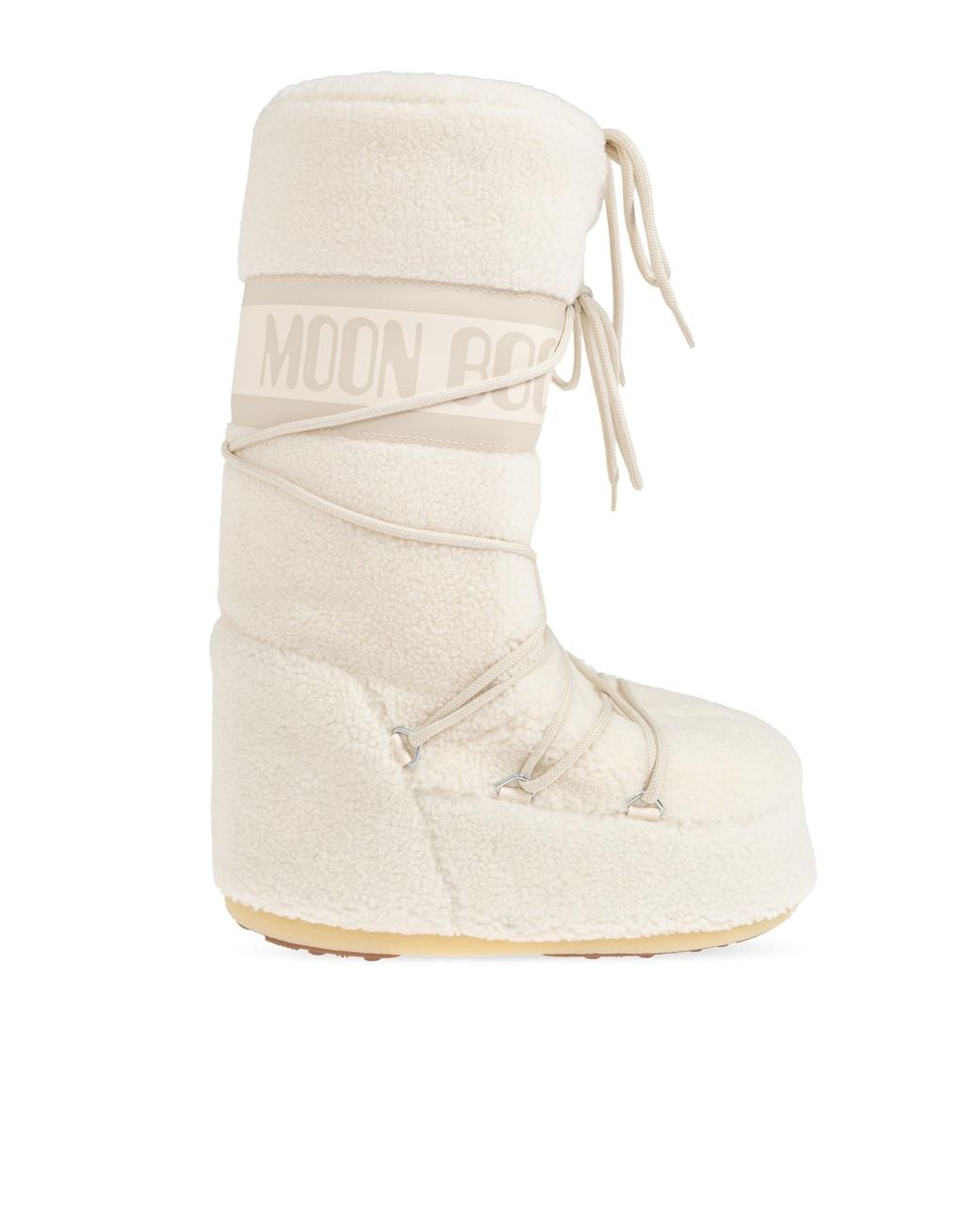 Moon Boot White Snow Boots 'Mb Icon Fleece'