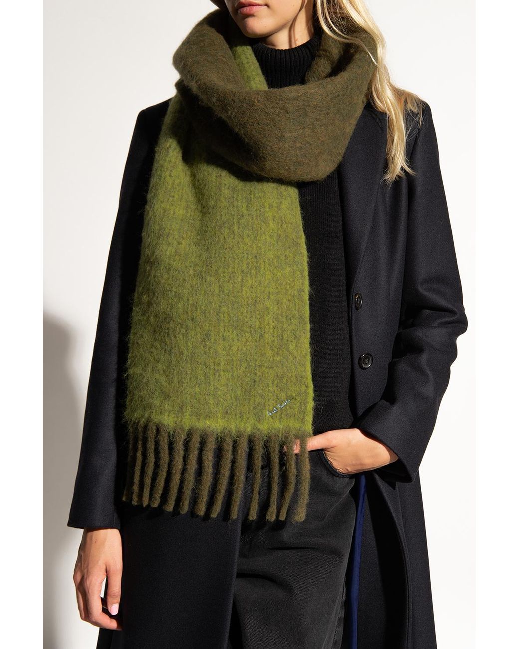 Paul Smith Scarf With Logo in Green | Lyst Australia
