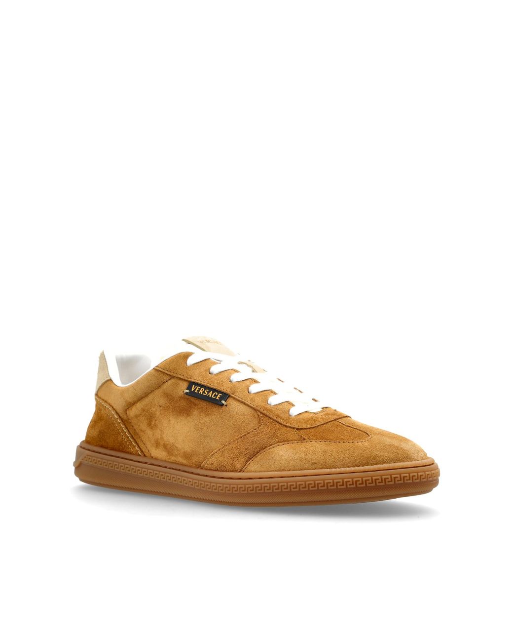 Versace Brown "Greca" Suede Sneakers