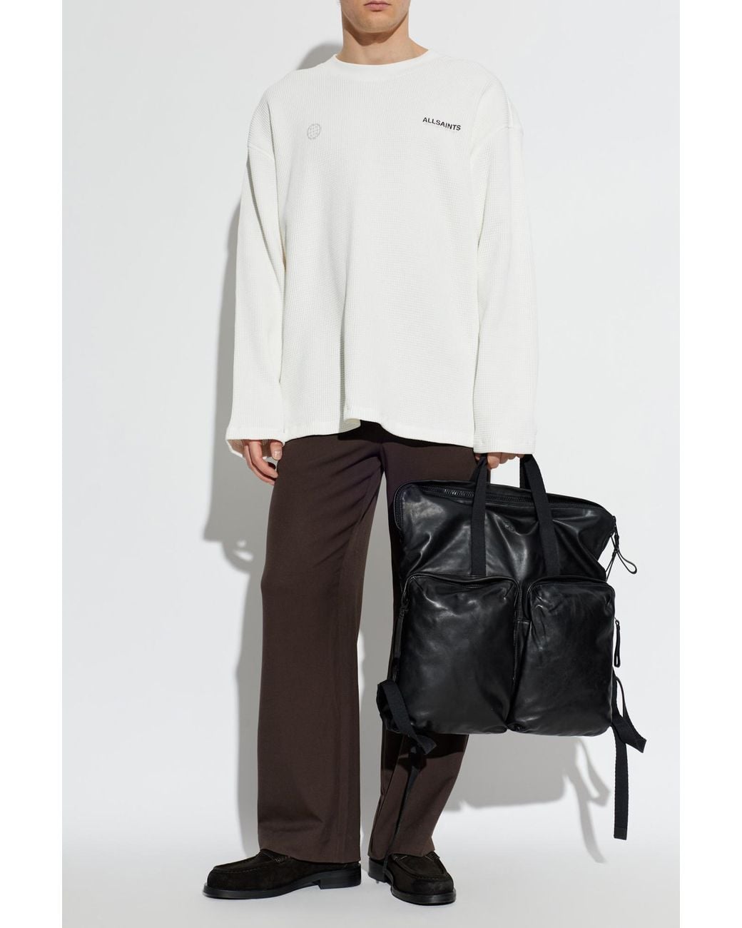AllSaints White Sweater 'Emblem' for men