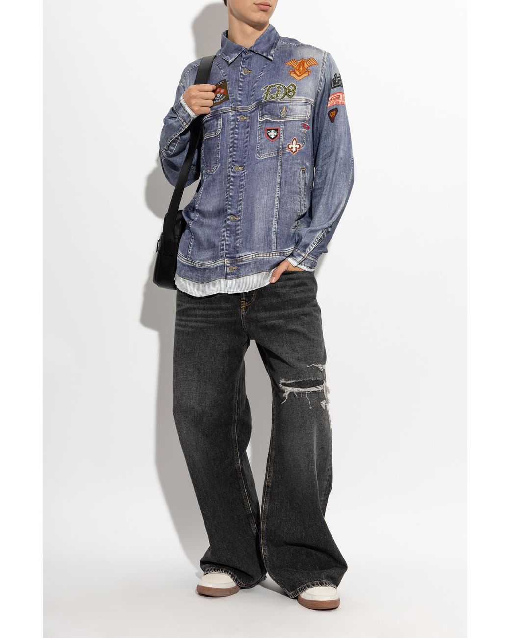 DIESEL Blue Shirt 'S-Simply-Patch' for men