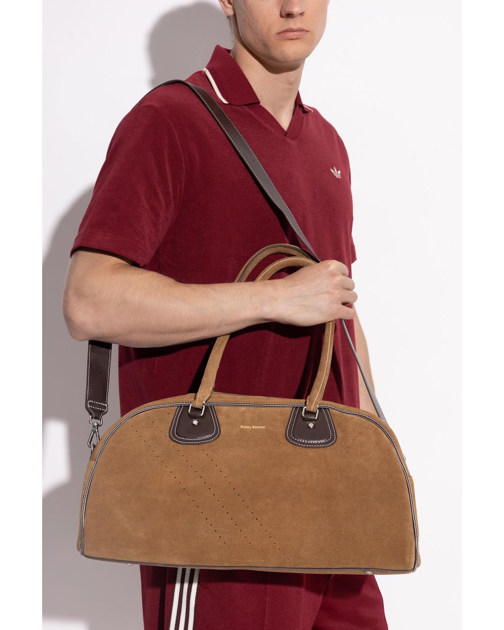 adidas wales bonnerスエード ボストンバッグ ブラウン adidas x Wales Bonner Suede Bowling Bag (adidas/ボストン