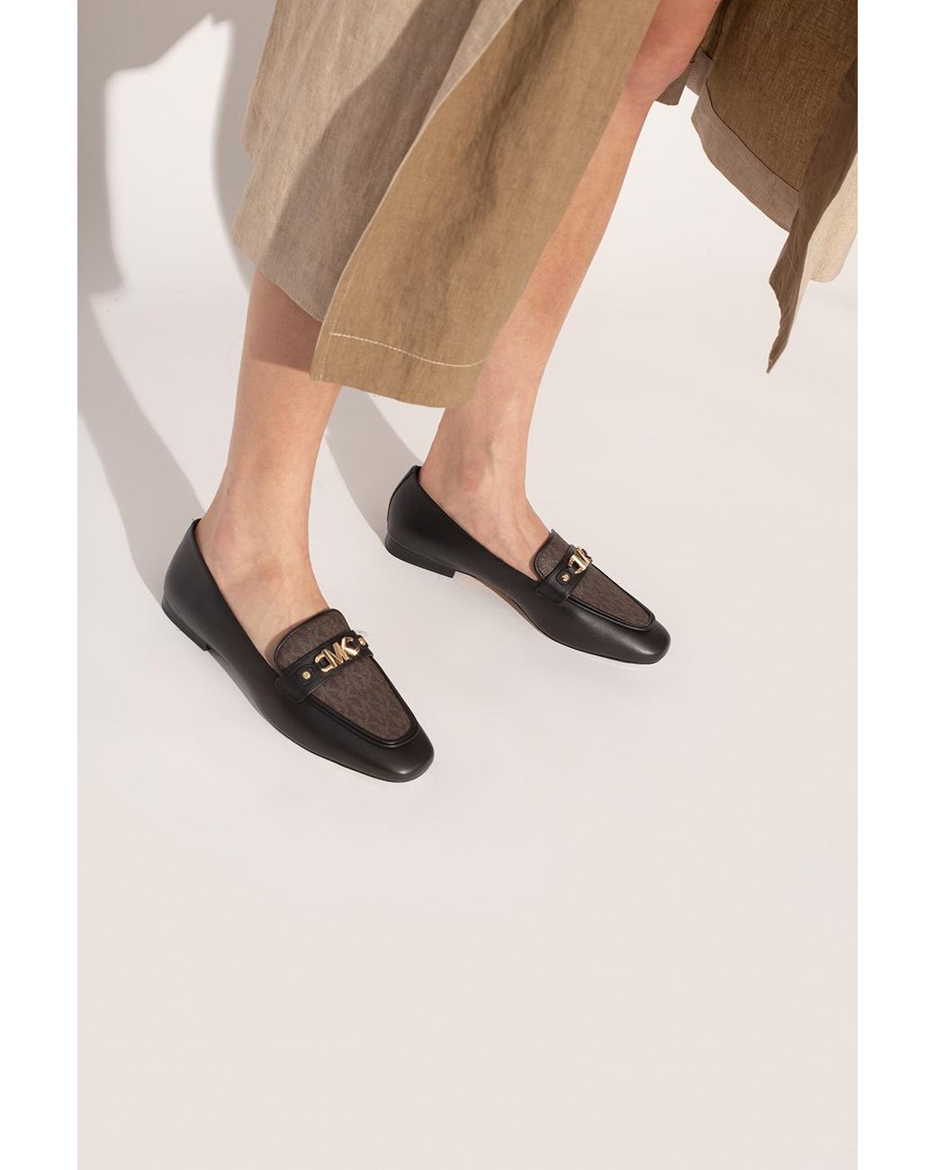MICHAEL Michael Kors 'farrah' Leather Loafers in Black | Lyst