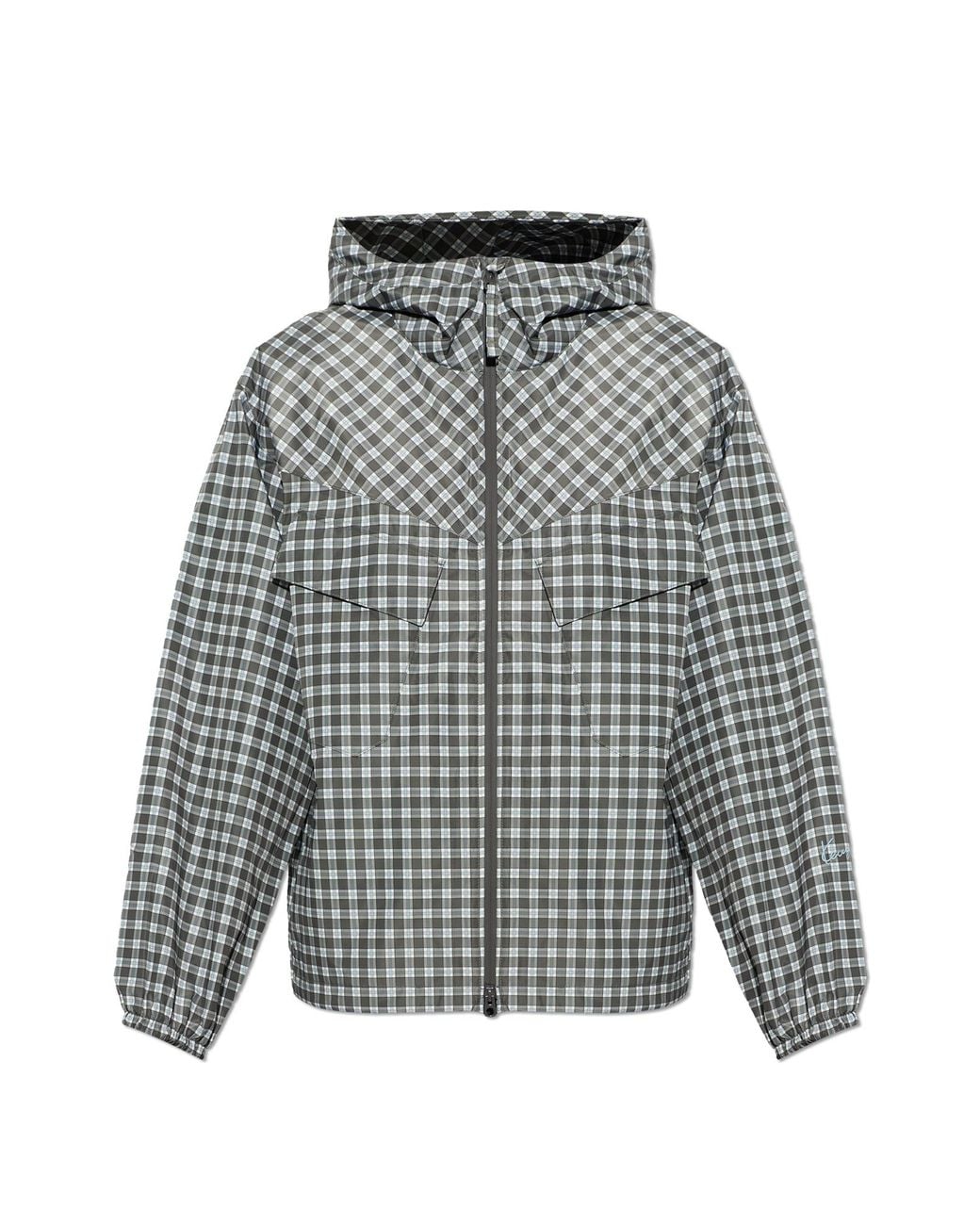 KENZO Gray Hooded Jacket for men