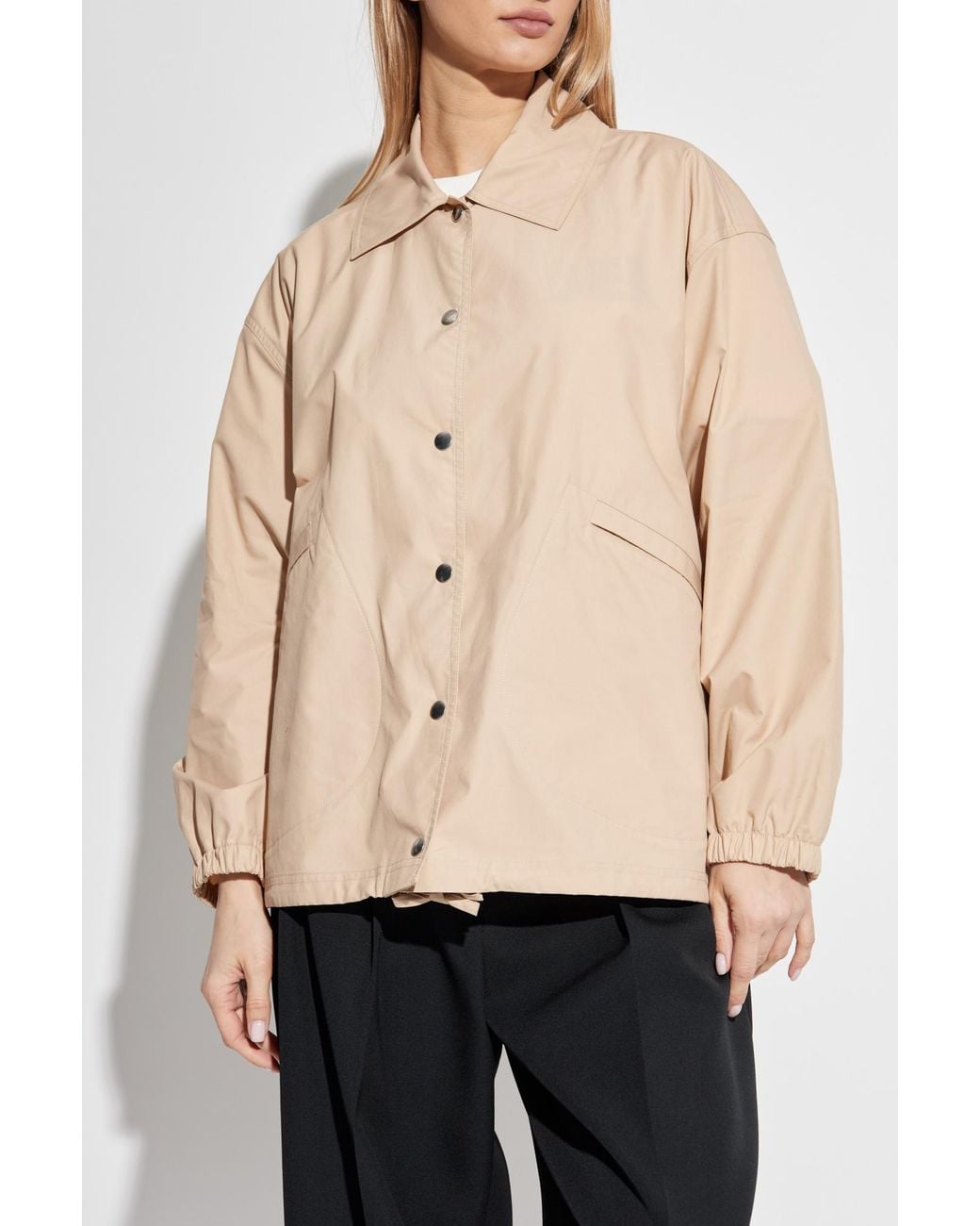 Jil Sander Natural Loose-Fitting Cotton Jacket