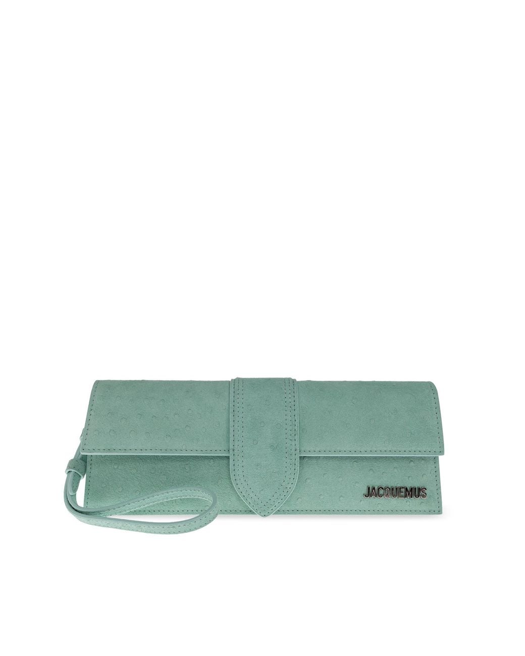 Jacquemus Green Suede Clutch 'La Pochette Bambino'