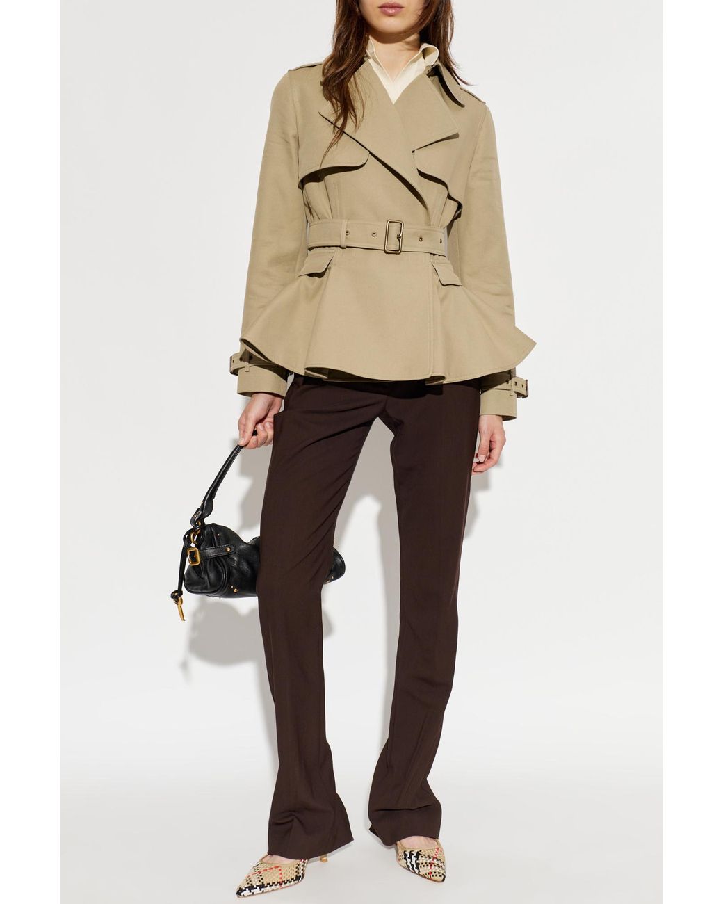 Burberry Natural Short Trench Coat 'Pembury'