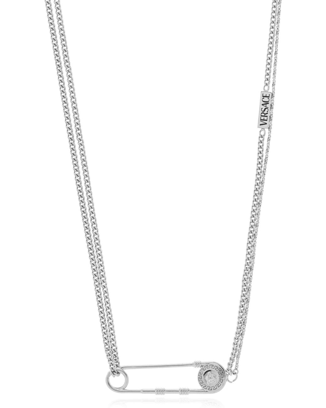 Versace White Necklace With Pendant