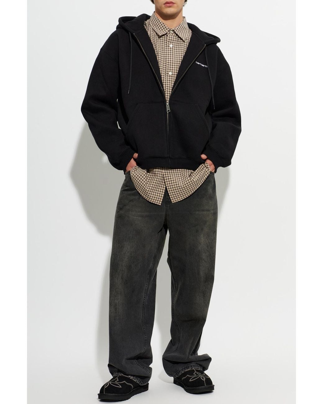 Carhartt Black 'Ebbert' Hooded Sweatshirt for men
