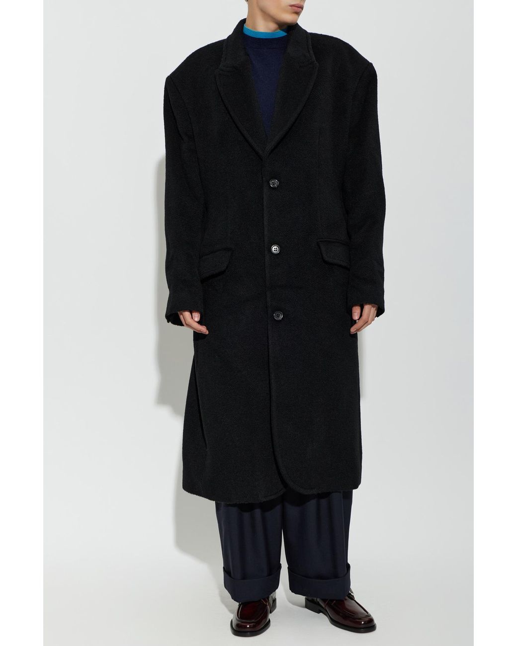 Marni Black Wool Coat for men