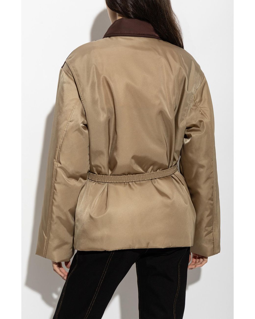 Versace Natural Insulated Belted Jacket