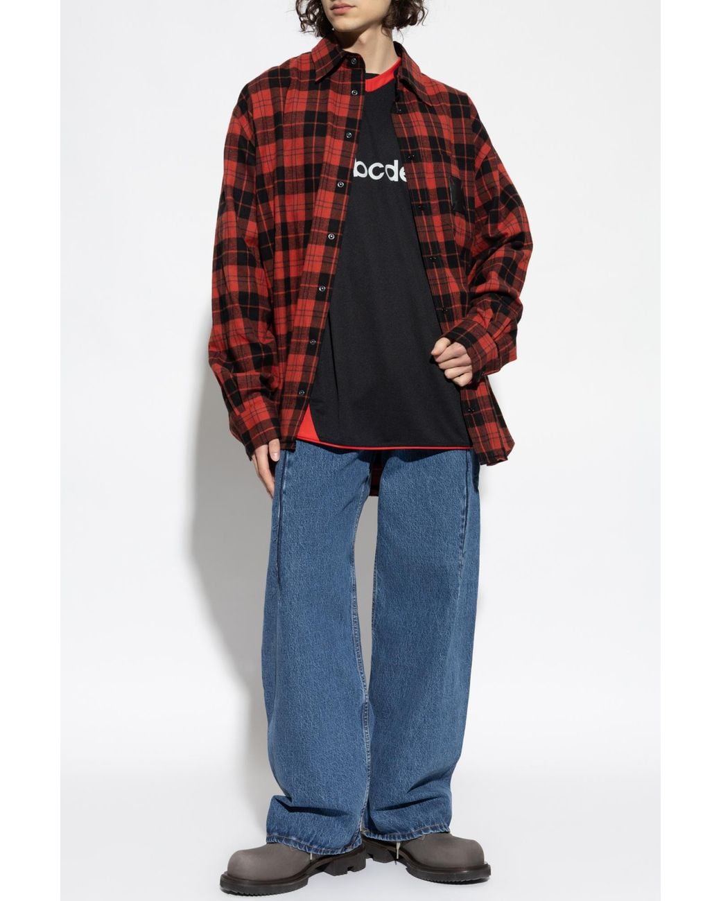 Vetements Blue Jeans With 'Vintage' Effect for men