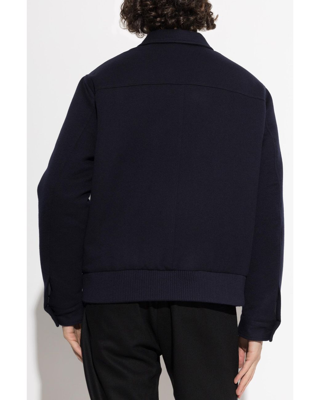 Kiton Blue Wool Jacket for men