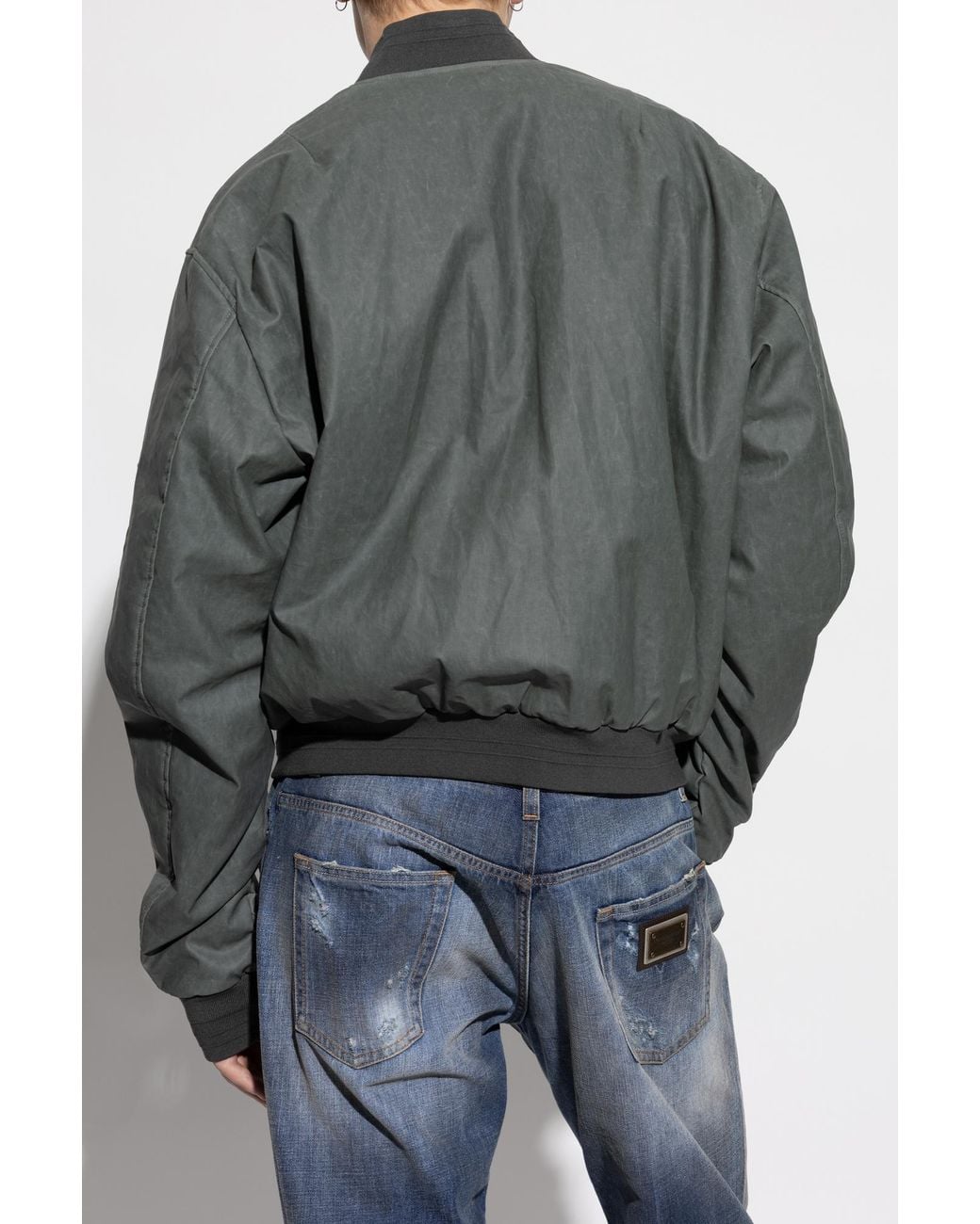 Dolce & Gabbana Gray Linen Jacket for men