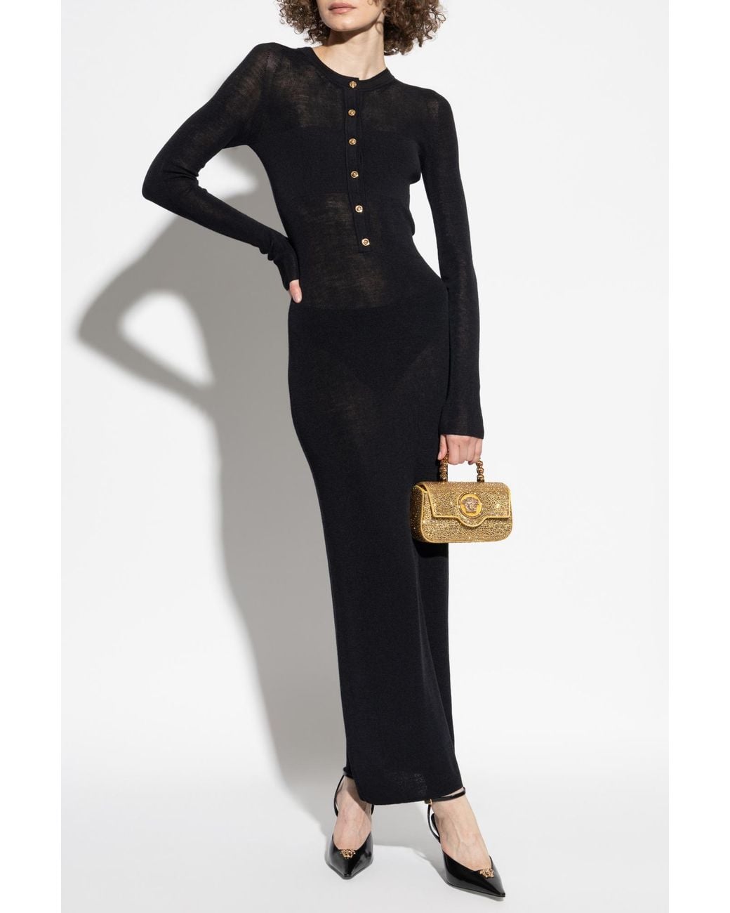 Versace Black Fitted Dress