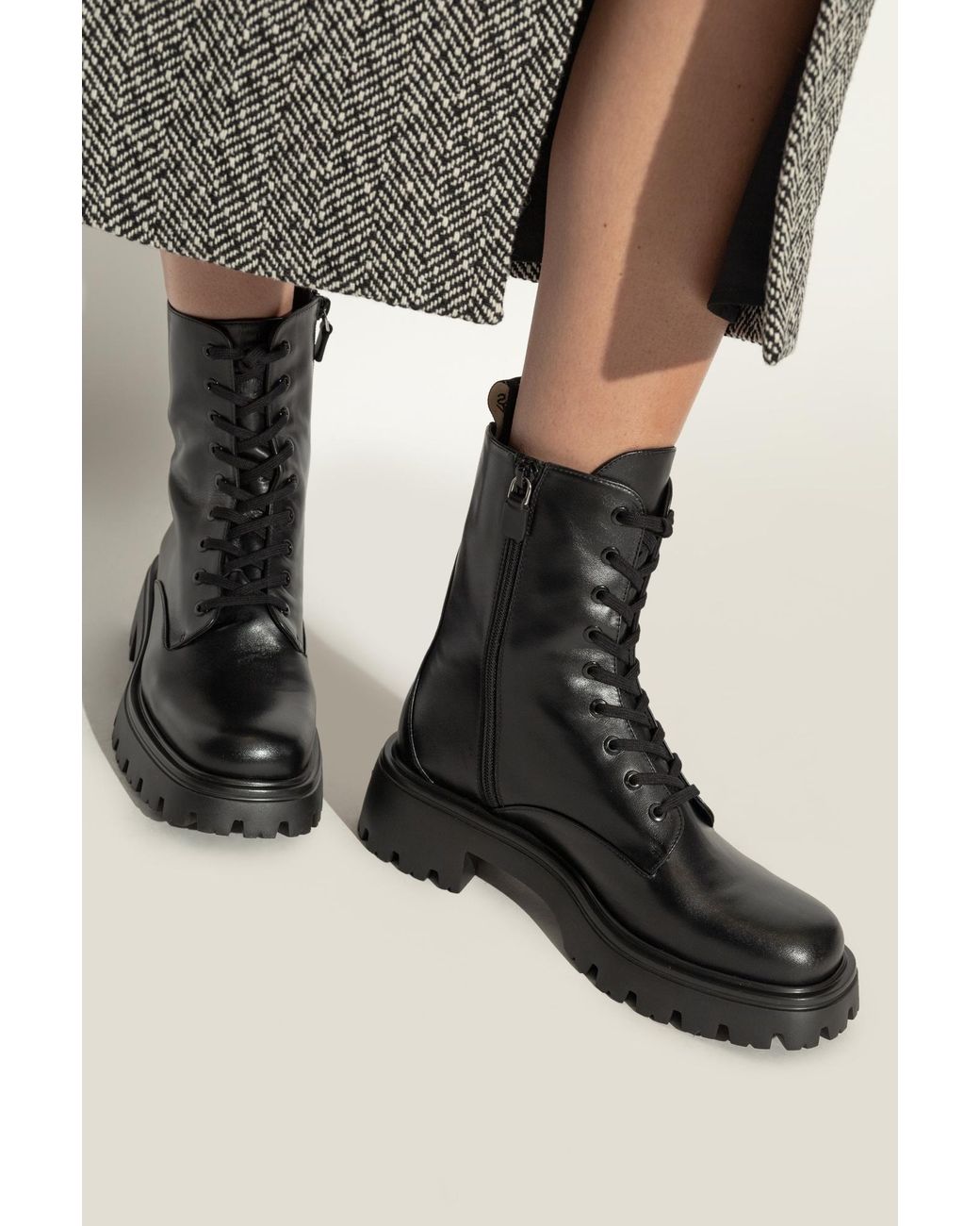 Stuart Weitzman Leather Boots Emerson in Black | Lyst
