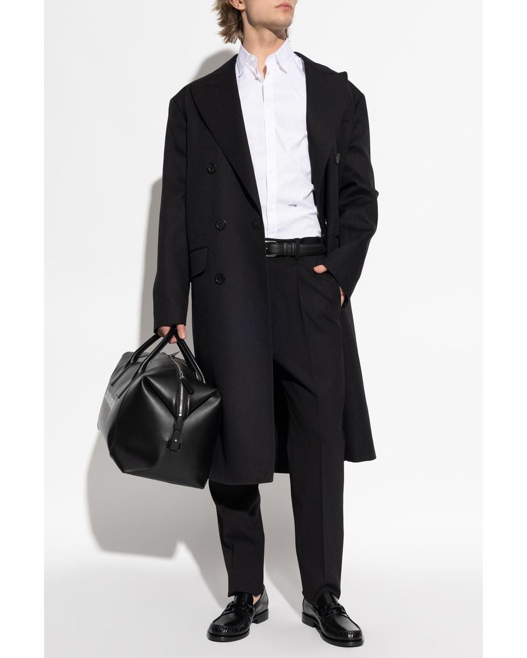 DSquared² Black Woolen Trousers for men
