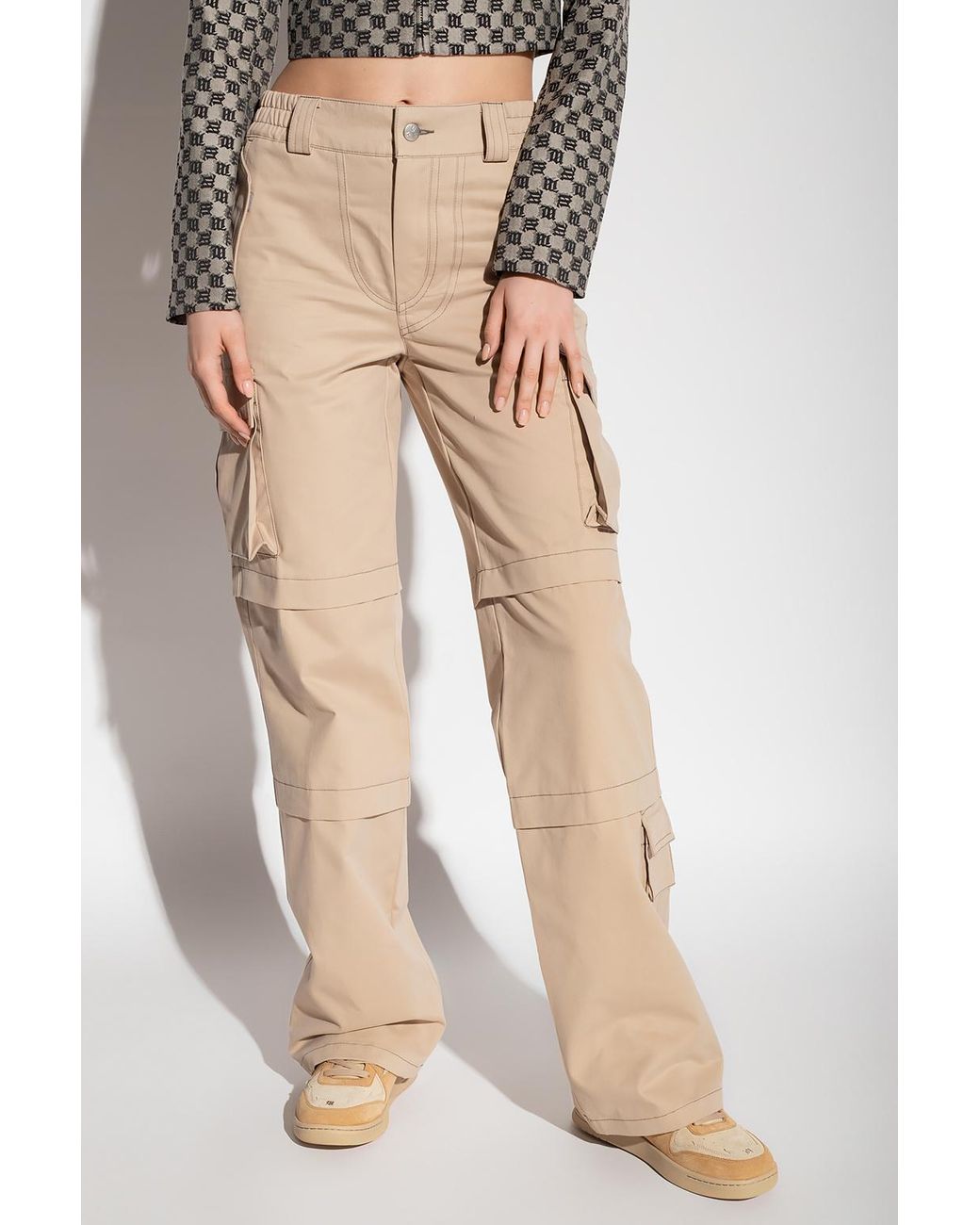 MISBHV Cotton Cargo Trousers in Beige 