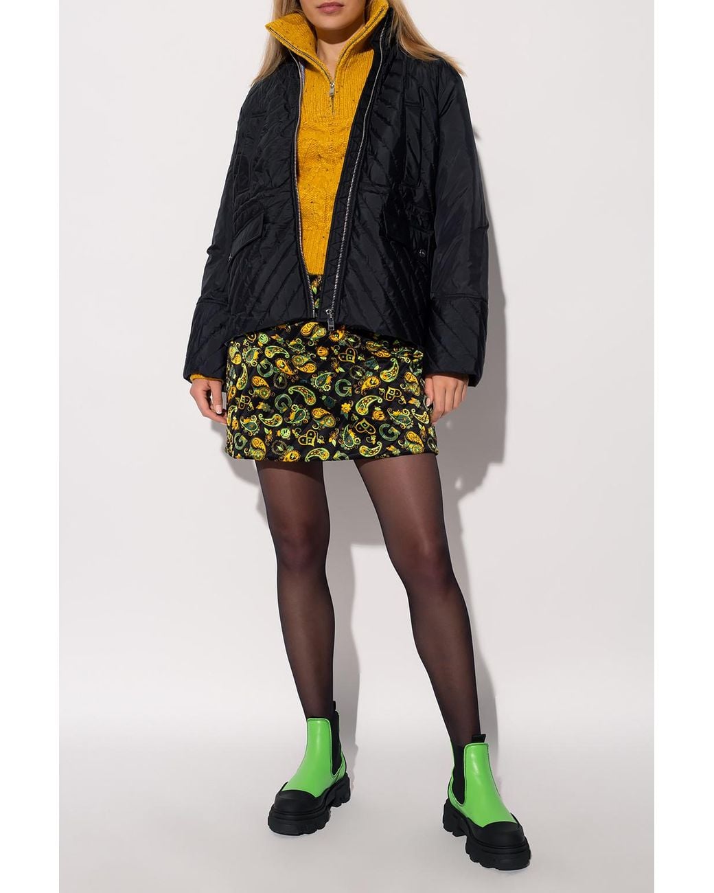 Ganni Blue Quilted Jacket