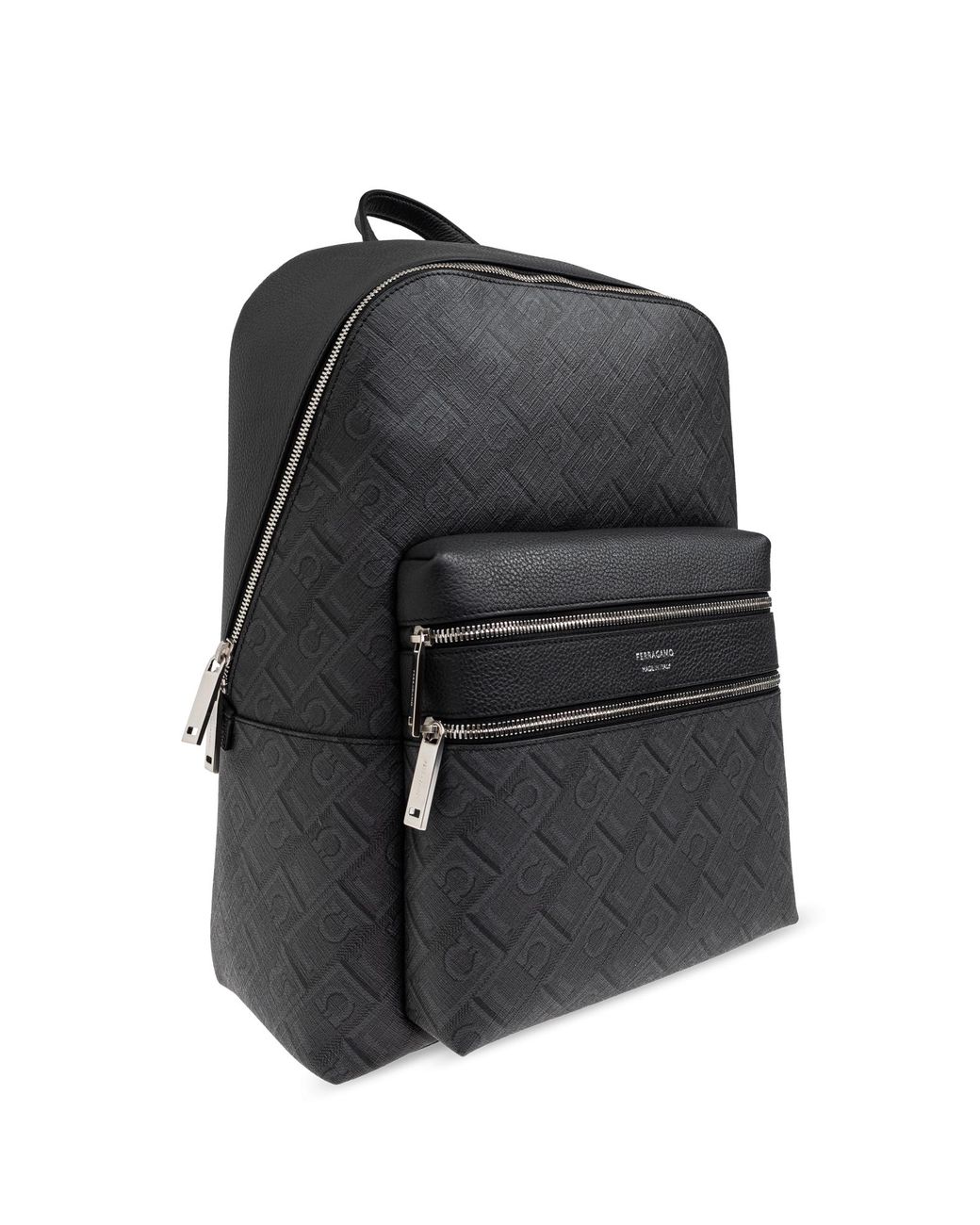 Ferragamo Black Backpack With Monogram for men