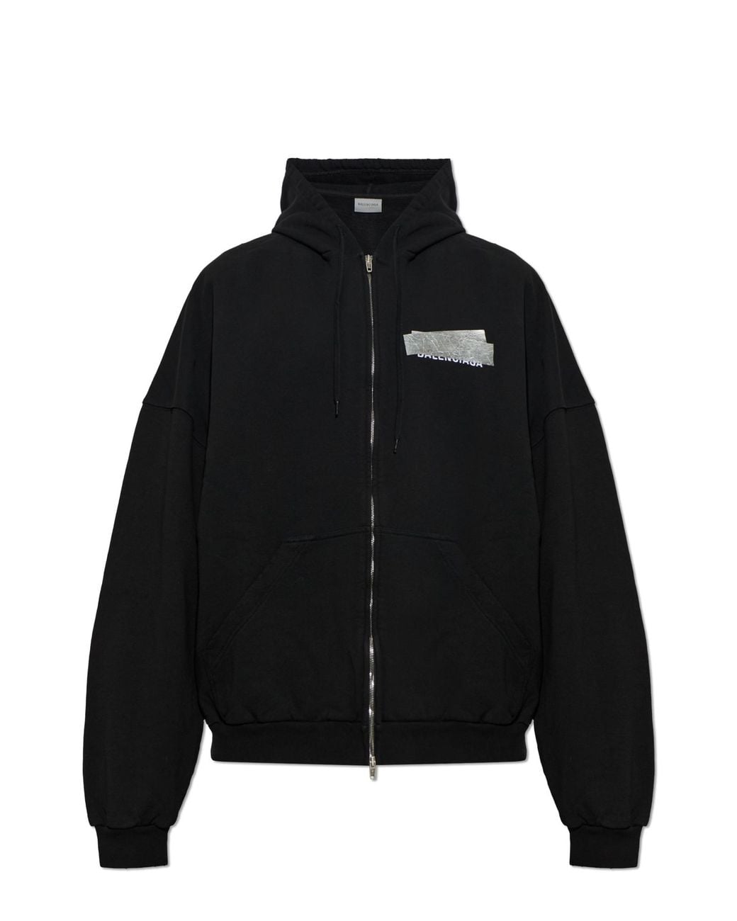 Balenciaga Black Hooded Sweatshirt for men