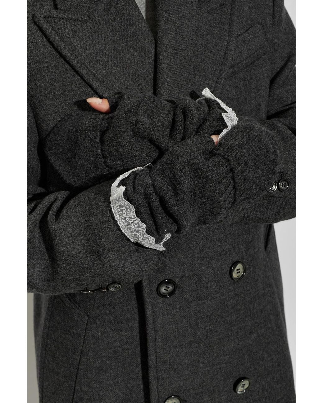 Ganni Black Wool Gloves
