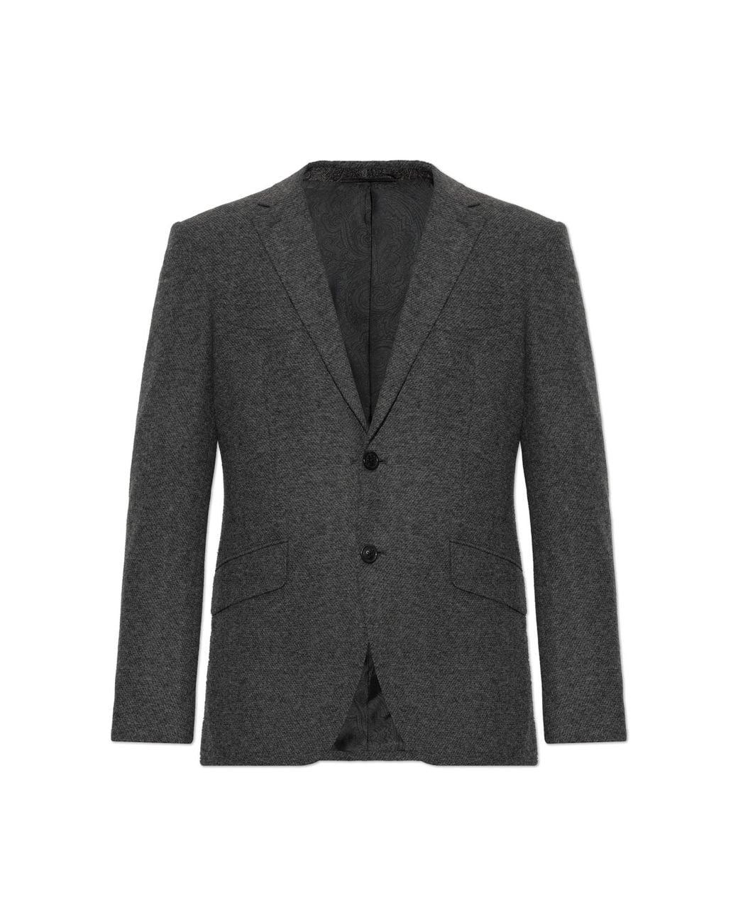 Etro Black Blazer With Double Vent for men