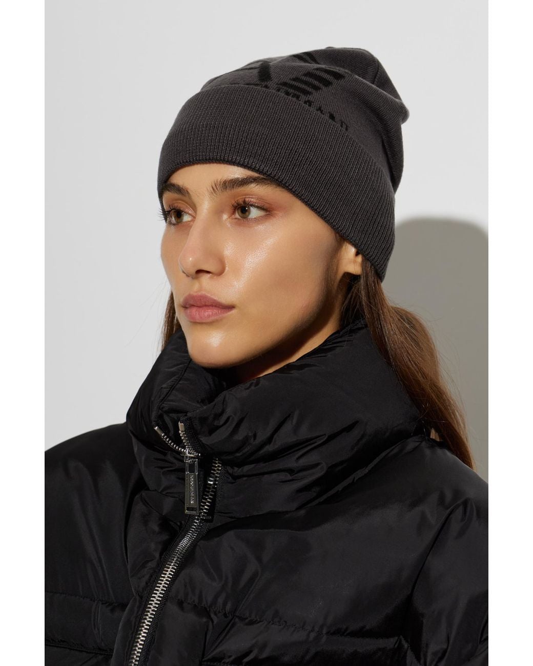 EA7 Black Cap With Logo