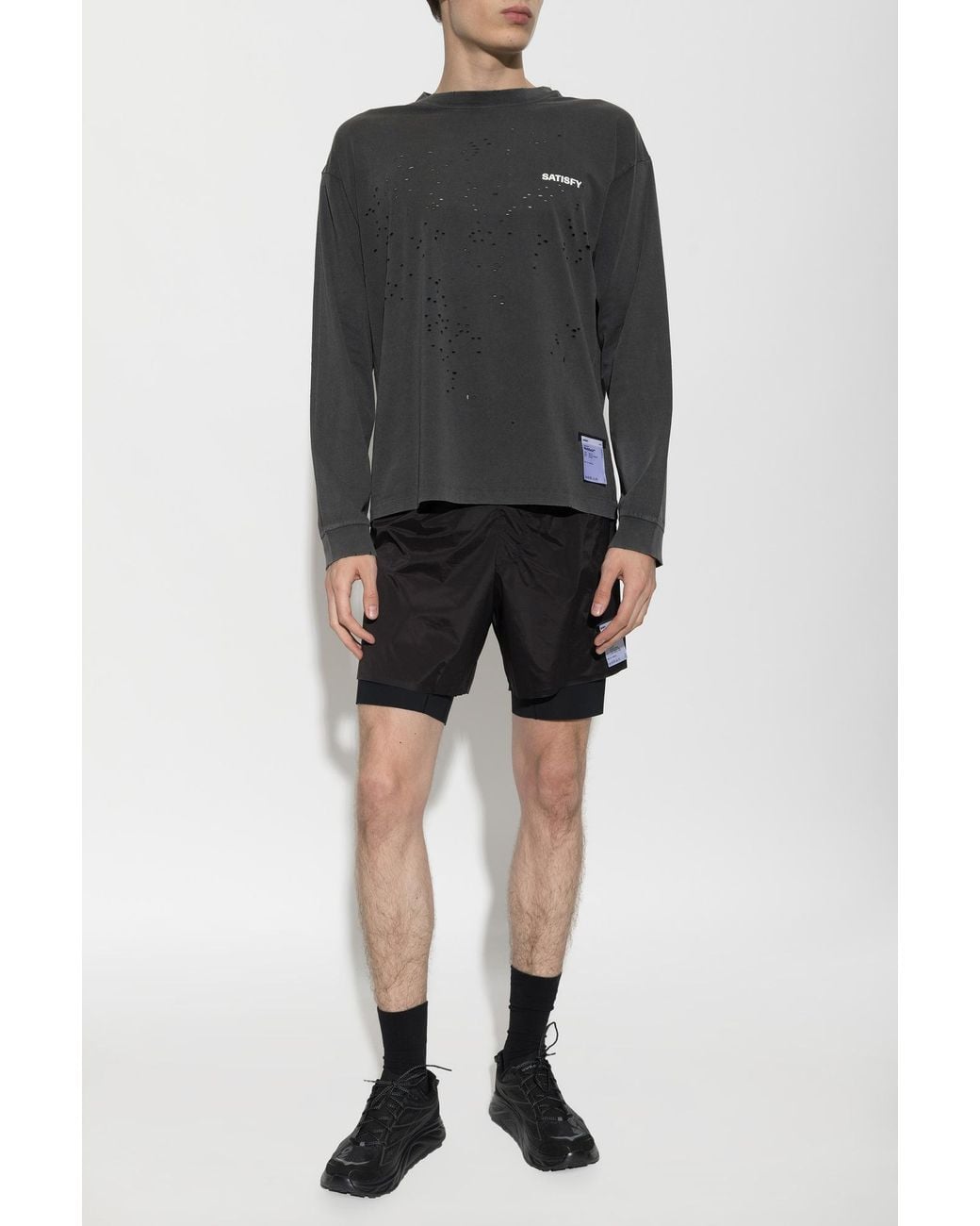 Satisfy Black 'Mothtech' T-Shirt for men